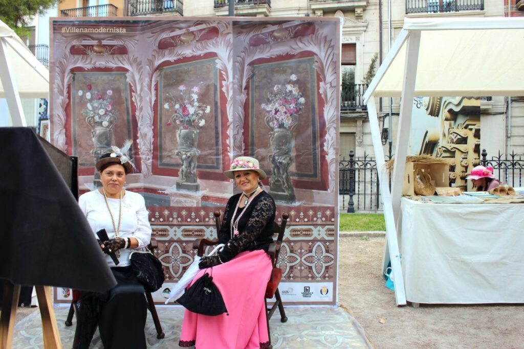 Stan de fotos en la Feria Modernista